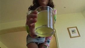 PEE TRAINING FROM A GLASS - Princess Sera - WMV version