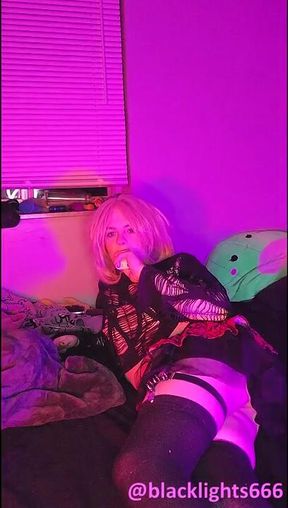 Egirl Astolfo Girl Dick Gushes Wild from Anal Toy Wreckage