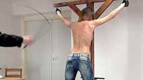 Tyron bare back whipping 0809