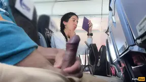 Dick Flashing in Airplane - Girl Brought Me To Cumshot In 2 Minutes