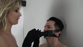 Blonde Bombshell Deepthroats in Studio Oral Session