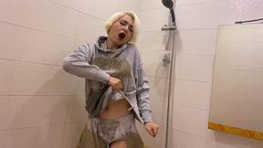 Messy and Ripping Grey Sport Suit