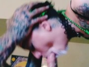 St. Patrick's day creamy facefucking  THROATPIE SURPRISE messy (angle 2)