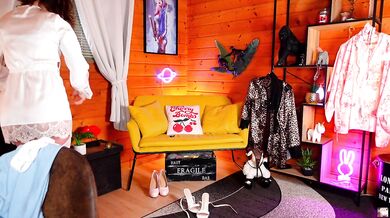 Backstage & Try on of see-through lingerie set : My big ass and its butt plug are going to love this ( FREE VERSION )