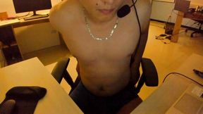 Web Cam Model Starts His Jerk of the Day