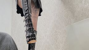 Heavy Platform Boots Ballbusting - CBT Torsion & Cruel Crushing Solo
