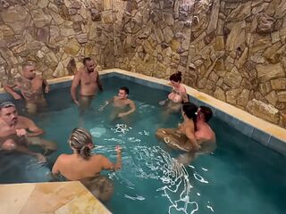 ORGY WITH FRIENDS IN THE MOTEL POOL