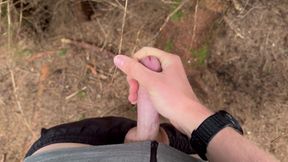 Jerkin&#039; in the forest during a hike
