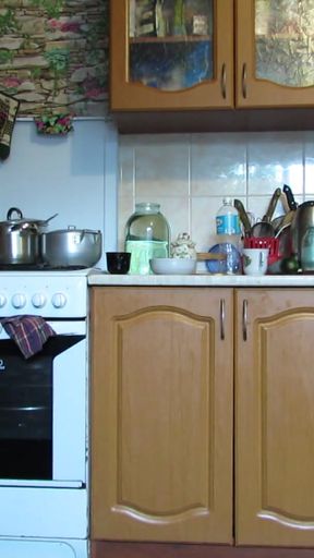 Naked hostess in the kitchen   Clip 1