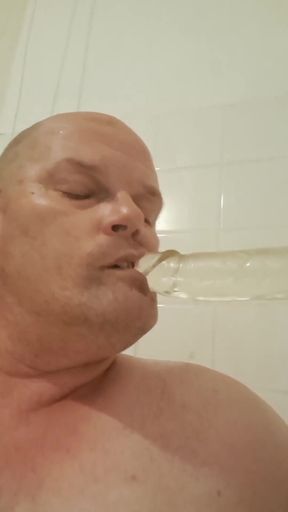 The Slut Is Clearly Addicted to Dildo Sucking
