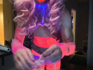 Party Bitch Clamps Nipps and Plugs Her Constricted Butt