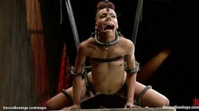 ”Tight bound ebony slave butt screwed”