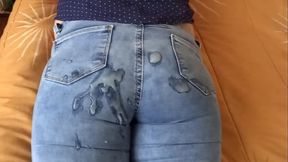 First time latin mother masturbates in front of stepson and lets him cum on her wonderful ass