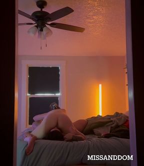 (MissAndDom) POV: You're our Roommate and you Walked in on us Eating Each-Other out and Scissoring