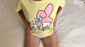 My little one is getting wet and moaning loudly