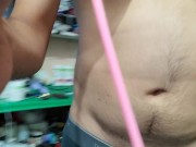 guy making BREAST TORTURE pump maximum level hard electric nipple pump