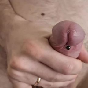 Massage cock and balls until the cum squirts