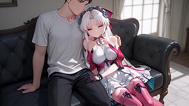 Carlotta came to a sex casting for the first time. Carlotta sex casting hentai cosplay (AI-generated)