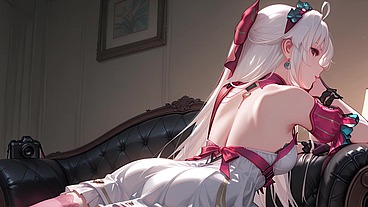 Carlotta came to a sex casting for the first time. Carlotta sex casting hentai cosplay (AI-generated)