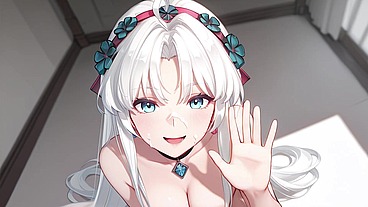 Carlotta came to a sex casting for the first time. Carlotta sex casting hentai cosplay (AI-generated)