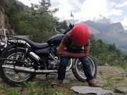 Took a brake on the road to pee near my bike - 1080HD Angel Fowler
