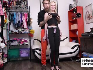 BTS - Breasty Golden-haired Rebel Rhyder Shows Off The Goods Backstage!