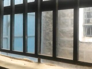 ALMOST CAUGHT ???? PUBLIC JERKING THROUGH THE WINDOW????????