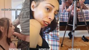 bts tease fest: candie cross  skinny spinner try-on turns into cock craving & raw pounding session