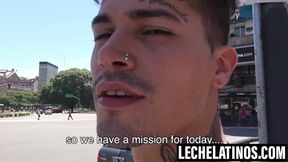 LecheLatinos.com - Kendro's mouth stuffed with two massive cocks