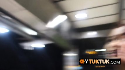 CUTE teen PETITE has bareback sex with HUNKY foreigner