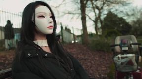 Park Virgin Cripple Gushed by Huge White Cock One Leg Up Destruction