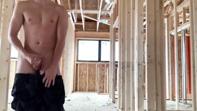 Caught Cumming on Construction Site