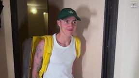 twink gay couple matty and aiden swap fuck the delivery guy alex
