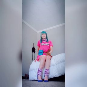 Bulma Cosplay JOI spit fetish