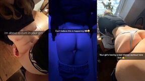 Quivering cuties' Snapchat sextape: Explicit College Fuck Fest - Uncensored FULL PEEP SHOW!