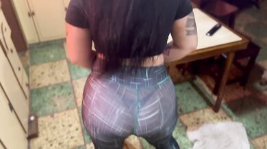 Babe down under the cash with rough sweet bread in her mouth