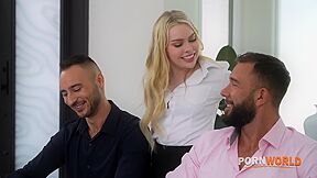 Petite Blonde Social Media Tutor Haley Spades Turns Latest Lesson Into Dp Threesome