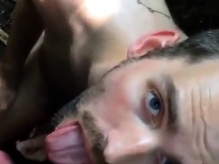 Outdoor Bukkake Fun with Horny Cum-Loving Stud