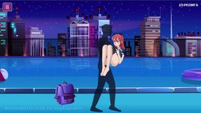 Cute Anime Babe Seduces in Short Sleeve Rashguard for Erotic Fun