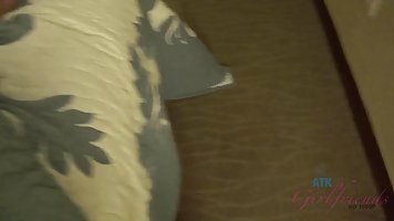Ashley Lane is giving a sensual footjob to her lover and getting fucked very hard, in return