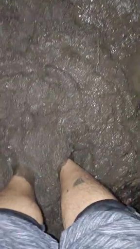 Barefoot Playing in the mud fun