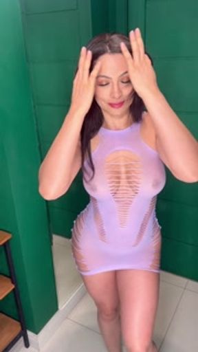 Trying transparent clothes