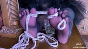 Halloween witch in black nylons performs toes and soles dancing make sure you sniff between her toes