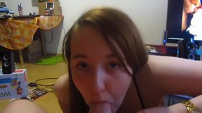 Deep POV BlowJob with Messy Facial