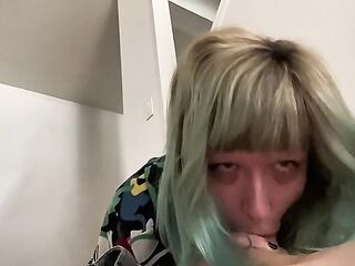 Becky the Clown edges her sub puppy style