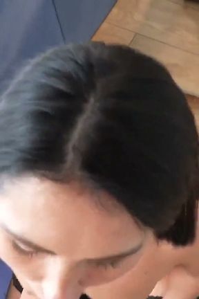 Don't tell her hubby that this slutty MILF sucked his stepson's cock