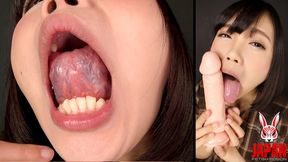Iori’s Naughty Tongue Fills a Glass with Saliva and Licks a Dildo