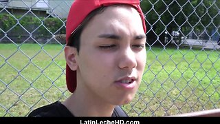 Latino twink gets paid for anal and blowjob with random stranger in pov street encounter