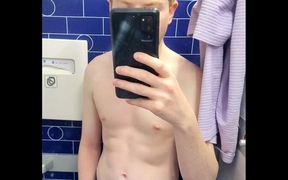 Ginger Twink Gets Hard Peeing on a Plane