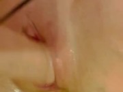 Olivia Foxx Playing with my new toy in tub for first time